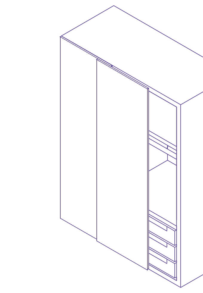 Tekening van kastontwerp