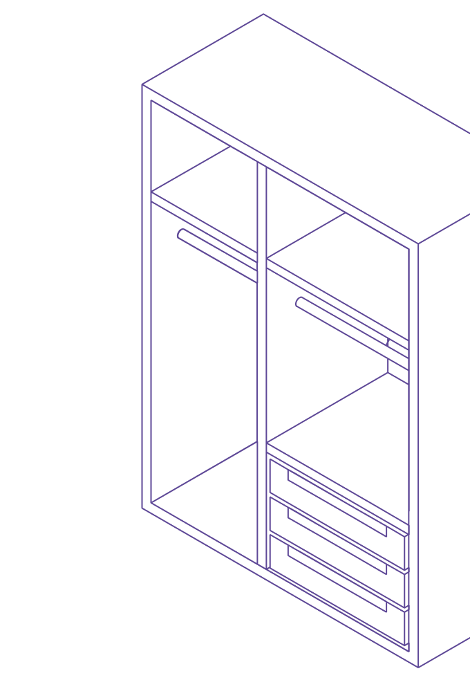 Transparante deur tekening